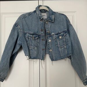 Zara Cropped Denim Jacket